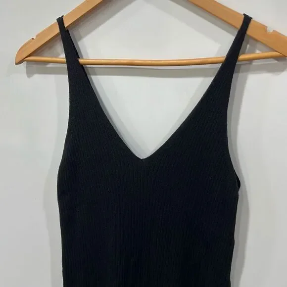 Vero moda XL Soft knit ribbed black midi dress - Picture 7 of 10